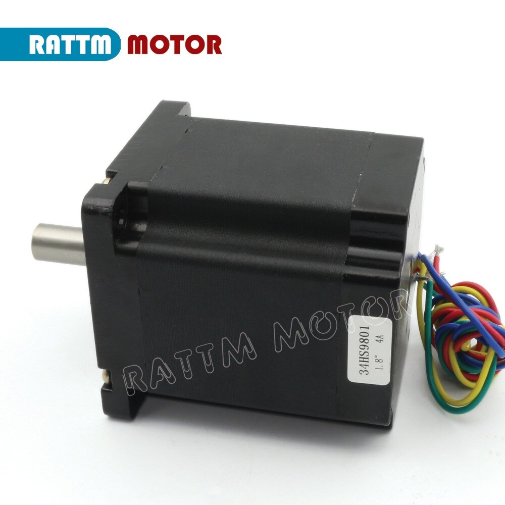 Motor paso a paso Nema 34 CNC de , 98mm, 878 Oz-in, 4 cables, 4A, 34HS9801