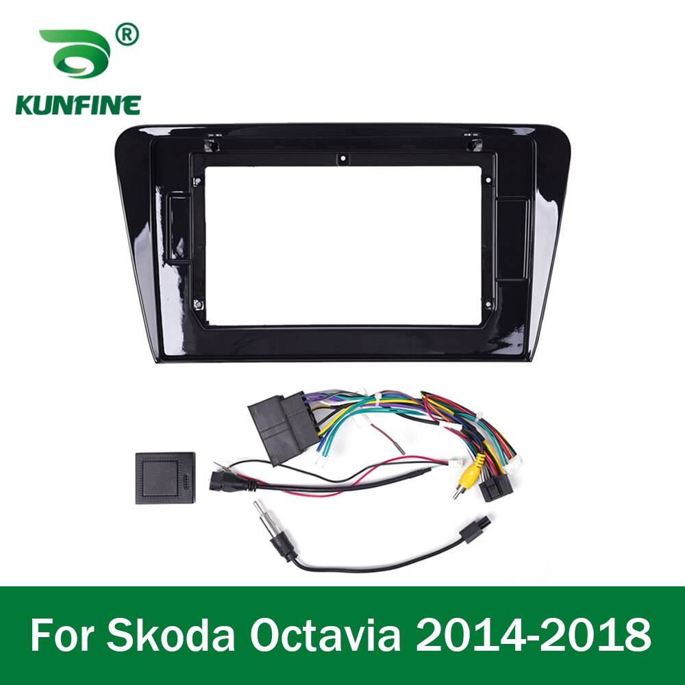Car GPS Navigation Stereo For Skoda Octavia Radio Fascias Panel Frame Fit 2Din 10 inch In Dash headunit screen