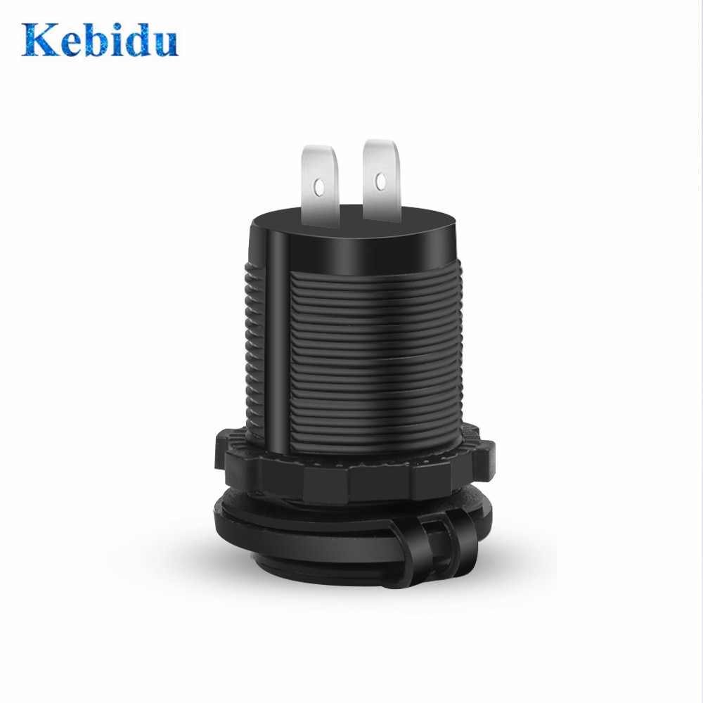 KEBIDU 10pcs Dual USB Charger 2 Ports Power Socket 5V 2.1A/2.1A Universal Car Charger USB Vehicle DC12V-24V For Phone Waterproof