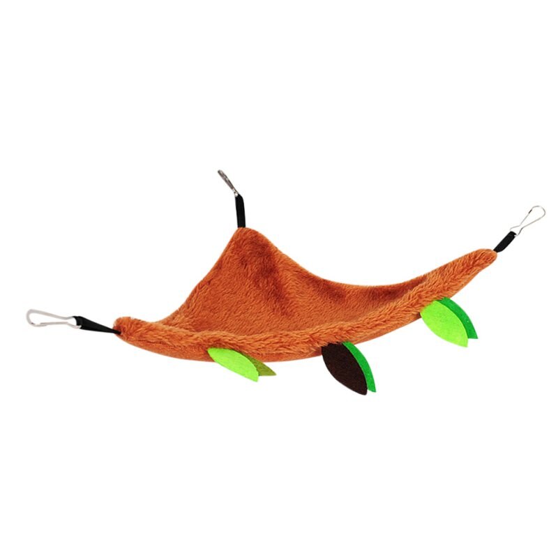 Hamaca para hámster para mascota pequeña, nido de animal doméstico, túnel de hoja de bosque, Totoro, conejillo de indias, ardilla, jaula cálida, casa de juguete: D