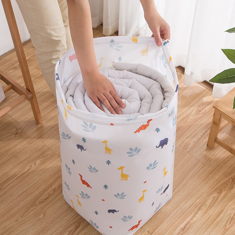 Quilt Pillow Blanket Organizer Foldable Storage Bag Collapsible Storage Bag Beam Port Transparent Organizer Cabinet Container