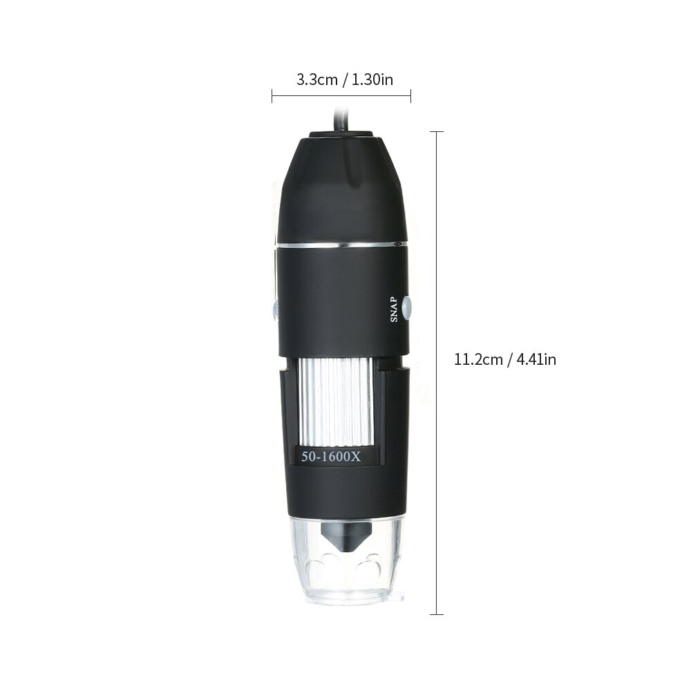 Microscopio Digital USB KKMOON, cámara endoscópica con aumento de 1000X 1600x8 LED y soporte metálico, Microscopio Digital