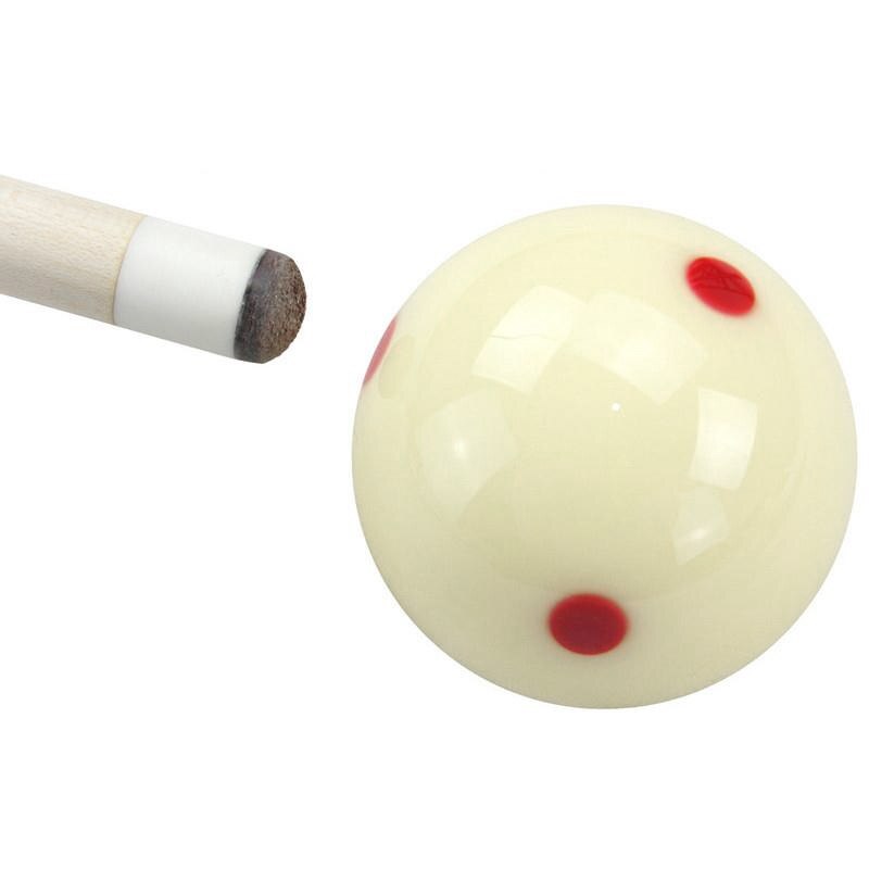 Cue bold med 6 røde prikker standard pool-billard hvid cue træningsbold  xd88