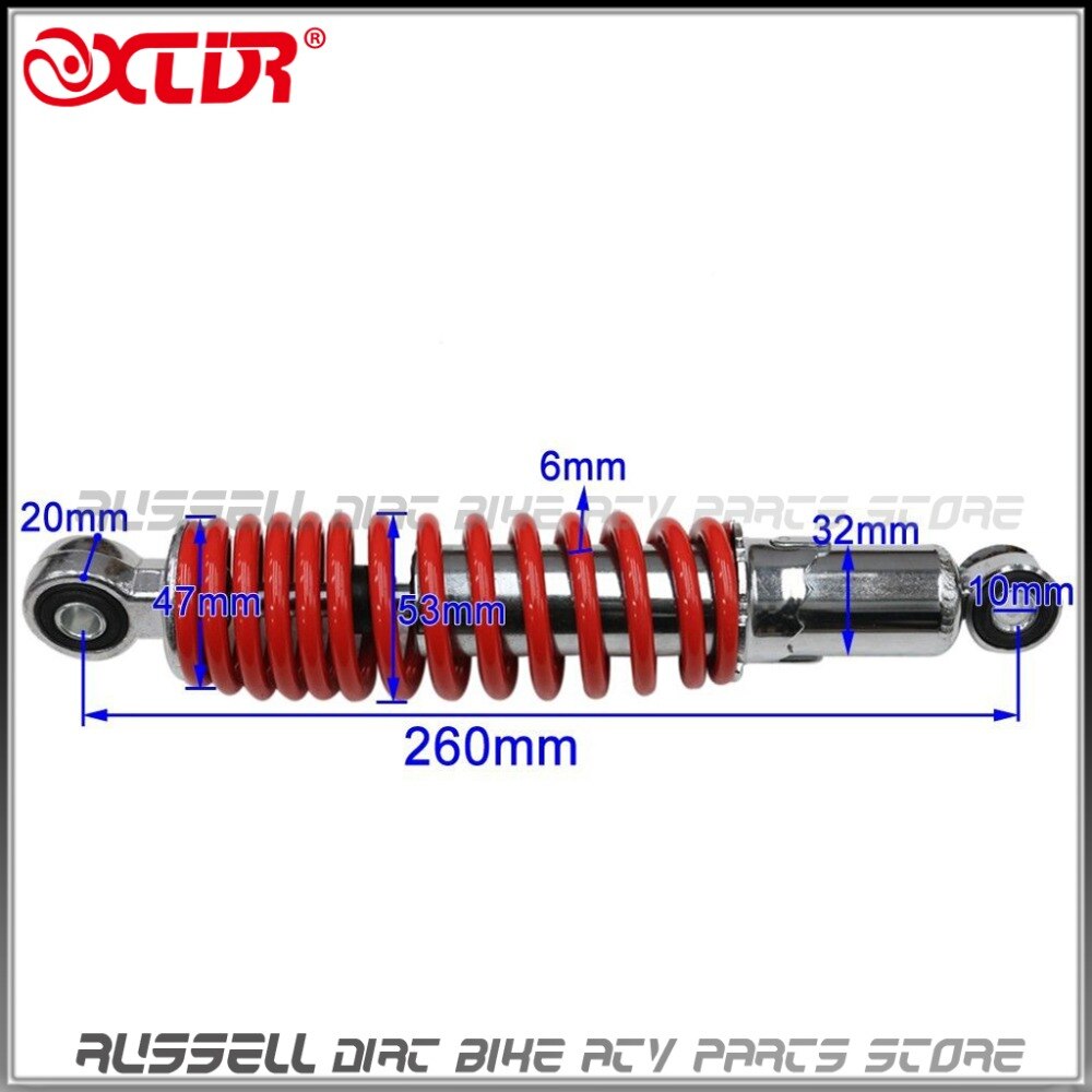 260mm Vorderseite Schock 50cc 70cc 90cc 110cc 125cc ATV Quad Fahrrad gehen kart Motorrad