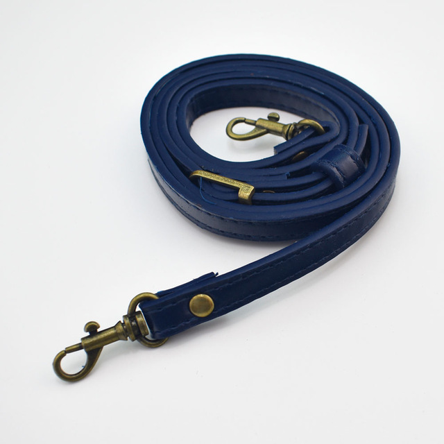 1.2cm Width PU Leather Bag Strap Shoulder Bag Adjustable Band Handle For Handbag Long Belt DIY Accessories Black KZ0012: Navy-Vintage buckle