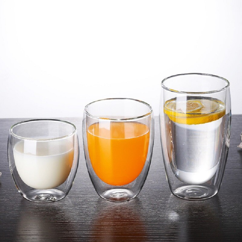 Loodvrije handgemaakte waterfles koffiekopjesset hittebestendige dubbelwandige glazen beker bier handgemaakte bierpul thee whisky glazen beker