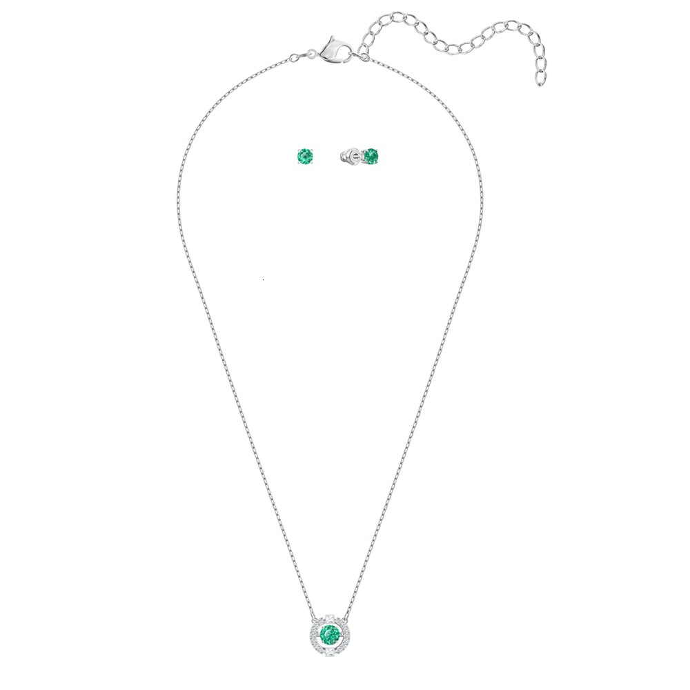 Mandy Groene Hart Disk Mode Ketting Worden Gedaan Stud Persoonlijkheid Ketting In