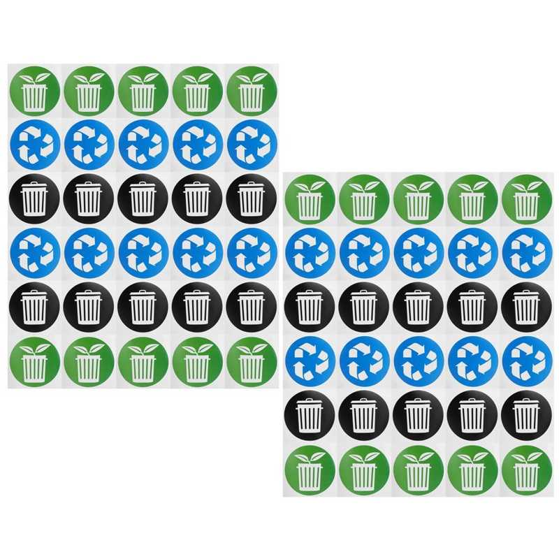 Workplaces Dustbin Sticker PVC Stickers Circular Garbage Collection Recycle Decal Trash Sticker Indoor for Outdoor