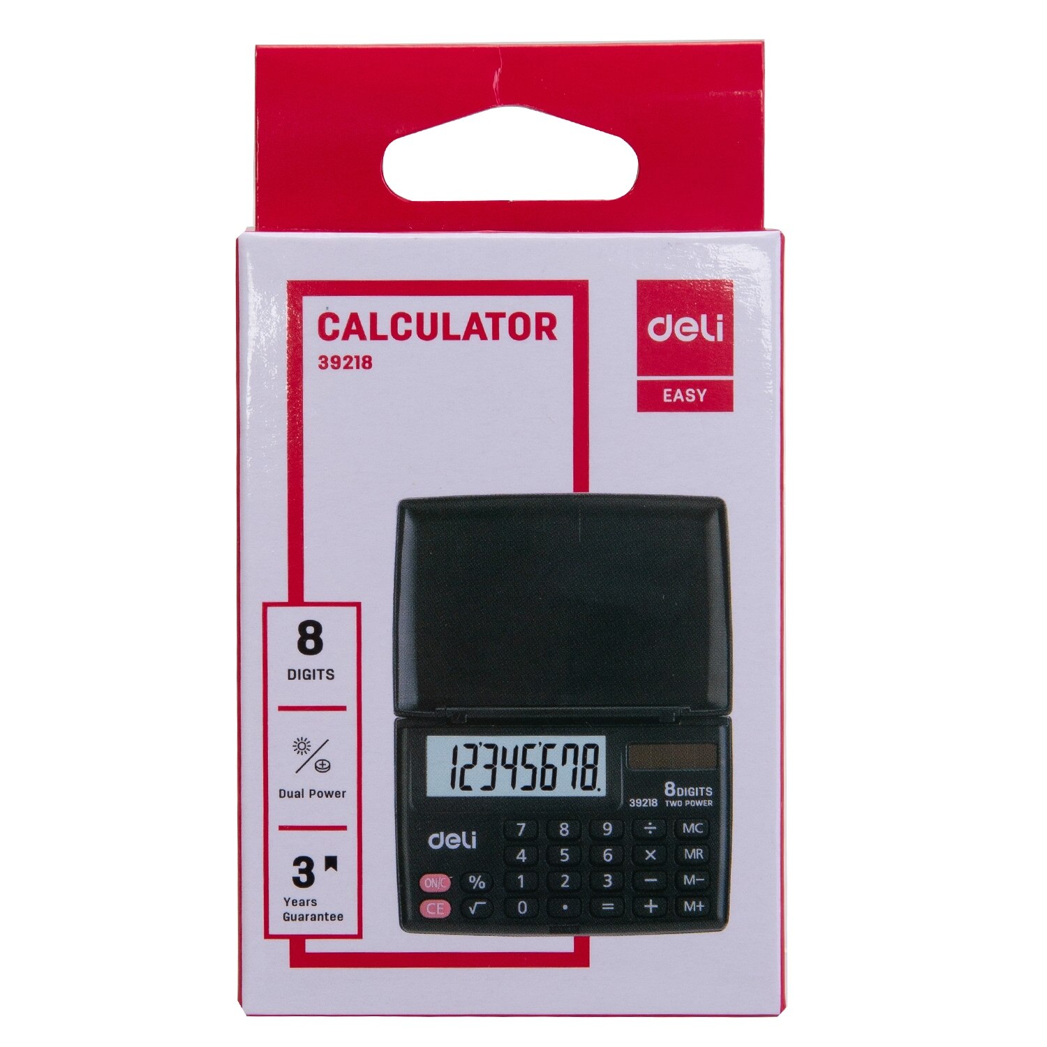 DELI Mini Calculator Portable Office Personal Use Pocket Calculators Handed 8 Digit Electornic School Office Accesories