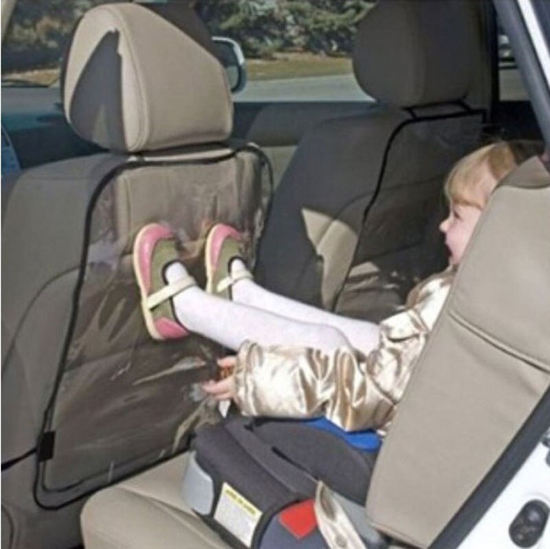 2PC Black Car Auto Seat Protector Back Cover Voor Kinderen Kick Mat Modder Vuil Schoon Auto Stoelhoezen Auto kicking Mat