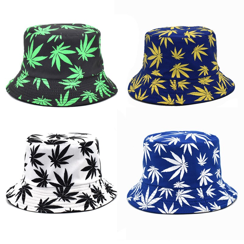 Löv dam bucket hatt herr panama hatt bomull fiskare hattar sol fiske bob svart panama trendig hip hop boonie