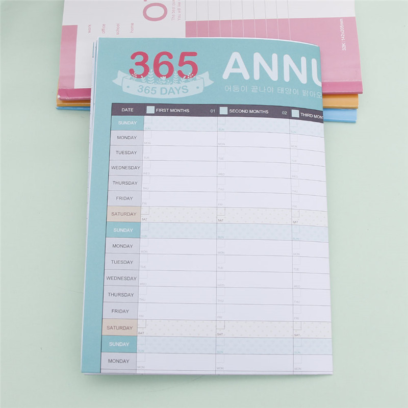 Kalender Boek Jaarlijkse Schema Agenda Plan Boek Planners School Kantoorbenodigdheden Tijdschema Leren Werken Plan Tafel Opmerking