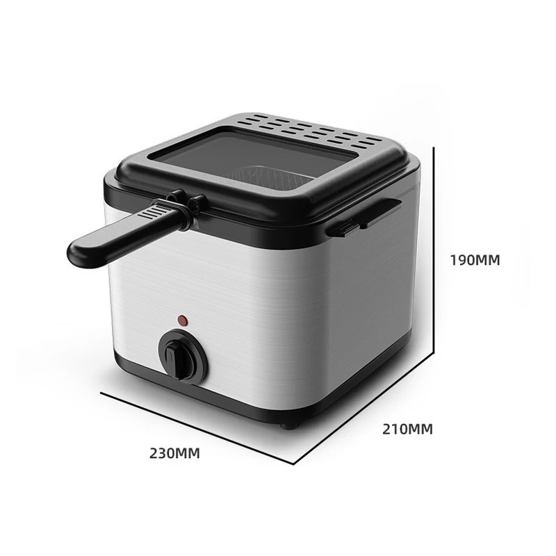 2,5L elektrische friteuse olieoven met grote capaciteit aanrecht commerciële friteuse voor straatverkopers gebakken kip frietpot EU / VS