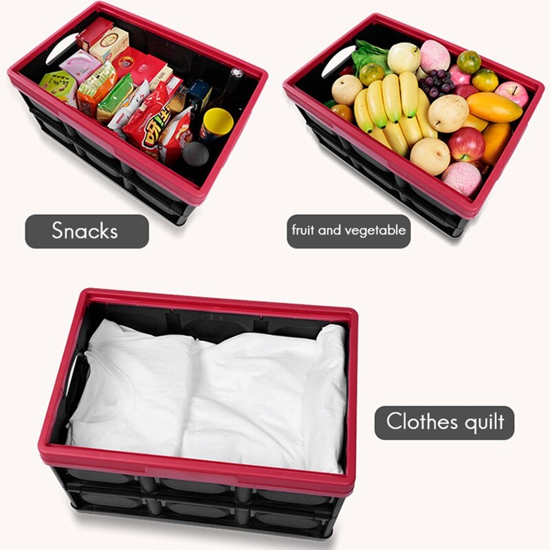 Car Storage Box Car Storage Tools Foldable Storage for Trunk Multifunctional Folding Storage Box Water Storage Box 55L