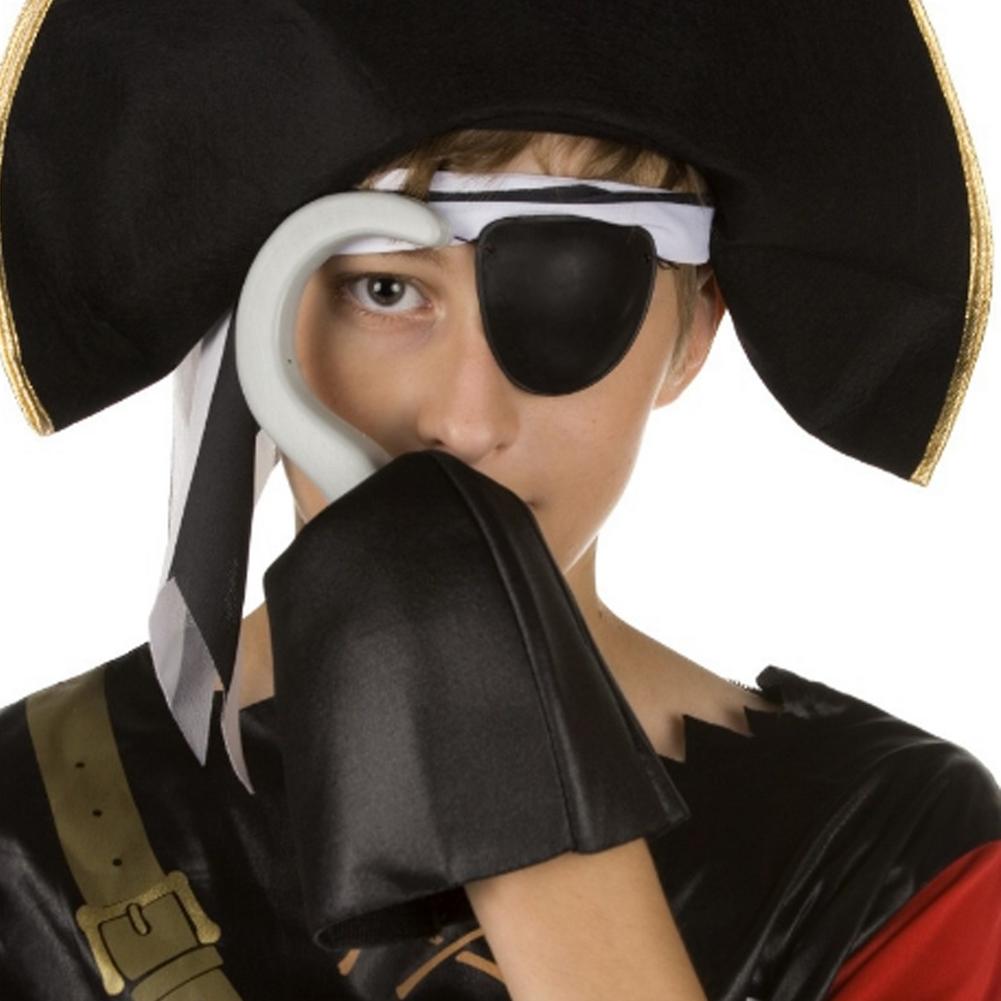 Unisex Zwart Single Eye Patch Wasbaar Verstelbare Concave Eye Patch Medische Patch Pirate Cosplay Kostuum