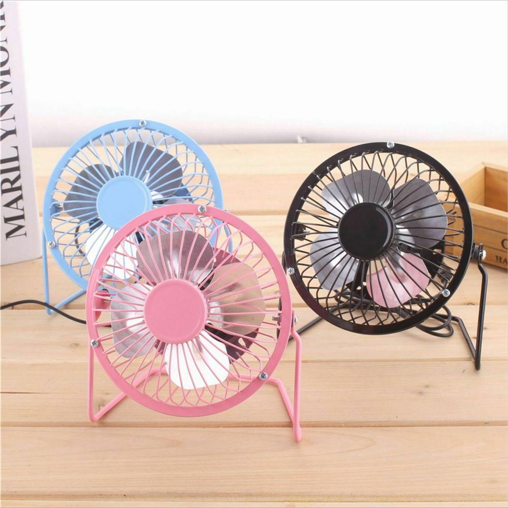 4 Inch Metal Usb Mini Fan Portable 360 Degree Adjustable Cooling Fan Table Fan Desk Fan Mini Personal Fan for Home Office
