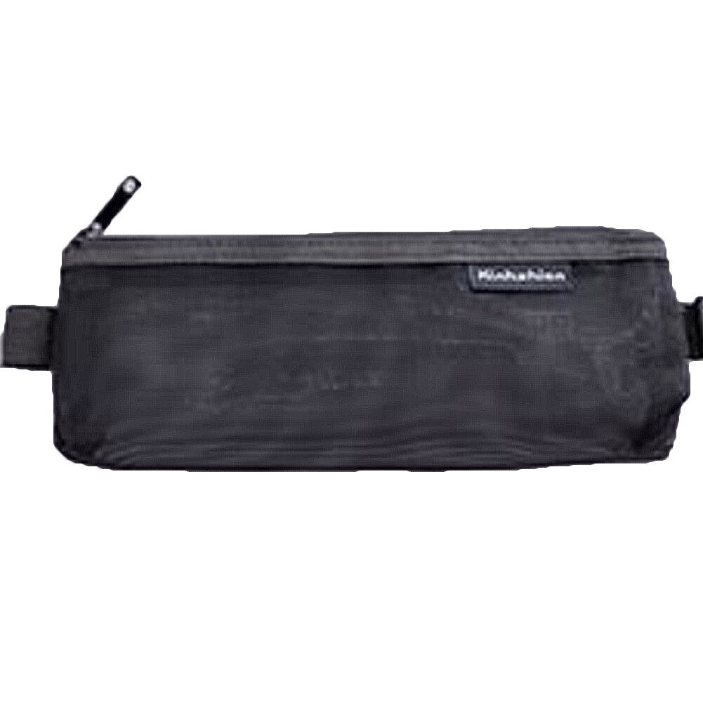 transparente bolsa con malla para cosméticos Los hombres de las mujeres bolsa de maquillaje de viaje cremallera organizador de almacenamiento de la bolsa, neceser, estuche para lavado: Black / L