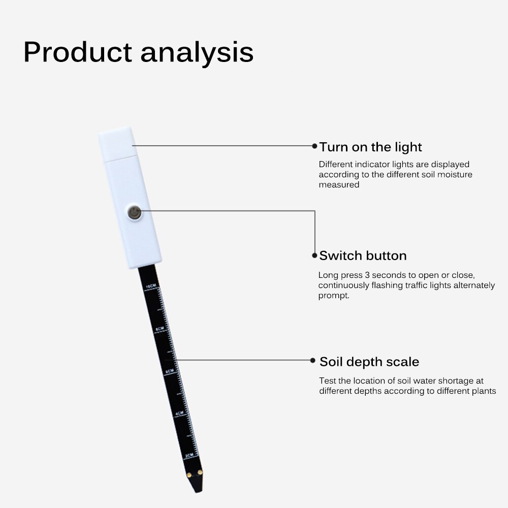 Detektor wilgotności gleby woda roślinna przypomnienie o braku wilgotności gleby przyrząd robić pomiaru wilgotności narzędzie robić testowania wilgoci w ogrodzie