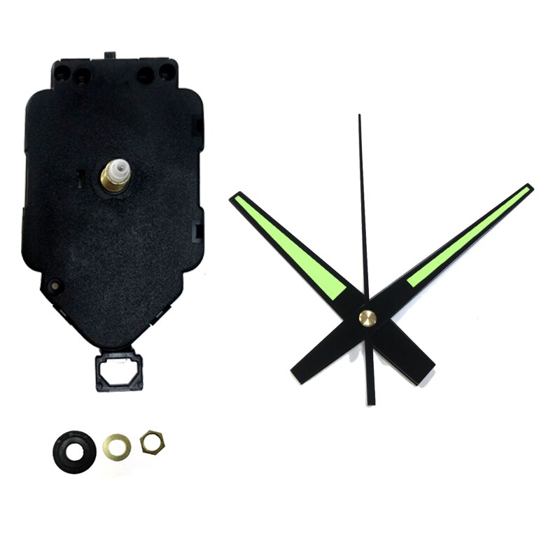 Diy quartz pendelurverk med självlysande fluorescerande visare väggklockmekanism byt reparationsdelarsats: Ld / 18mm 11mm