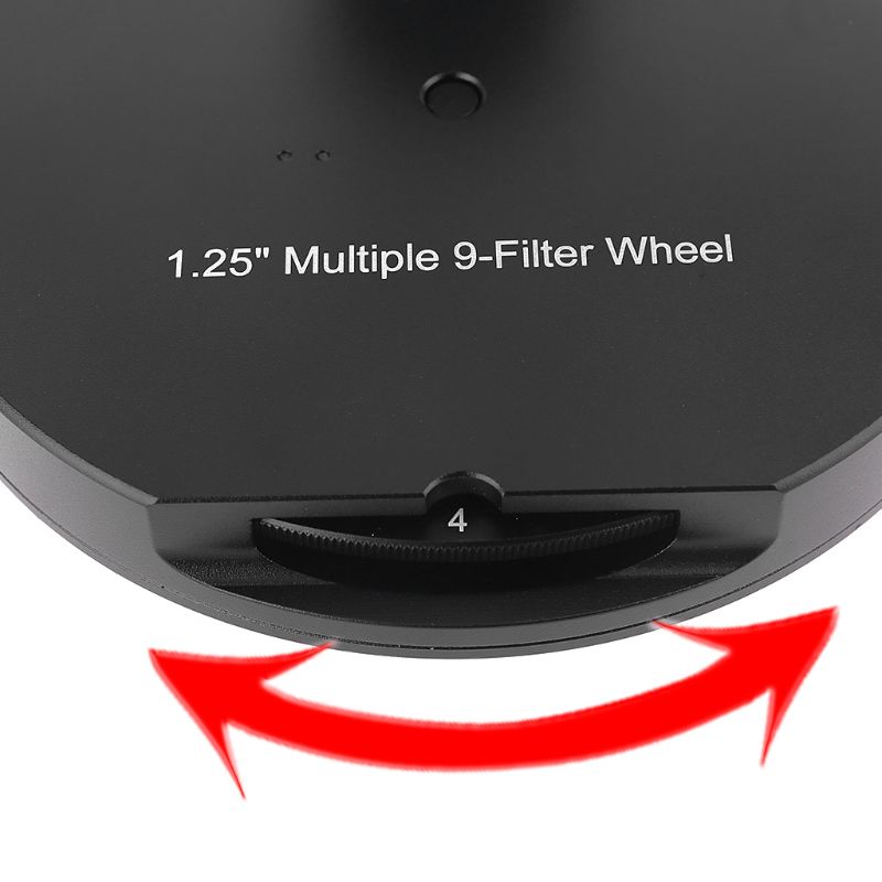 Metal 1.25\" Multiple 9 Position Fitting Filter Wheel For Astronomy Telescopes