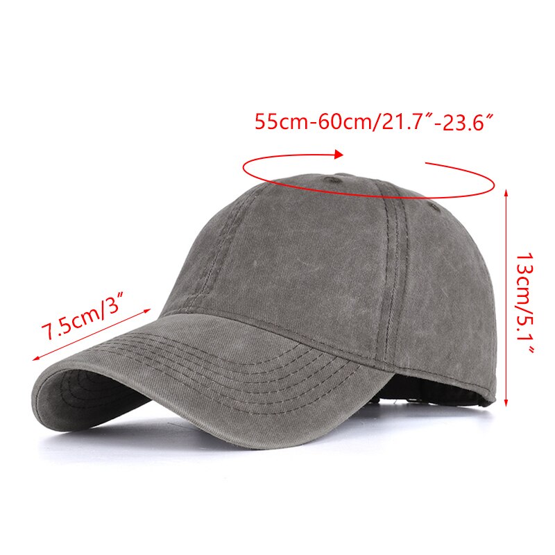 Solid Color Baseball Cap Summer Outdoor Washed Cotton Caps Retro Distressed Hat Adjustable Men&#39;s Baseball Cap Unisex Casual Hats: K