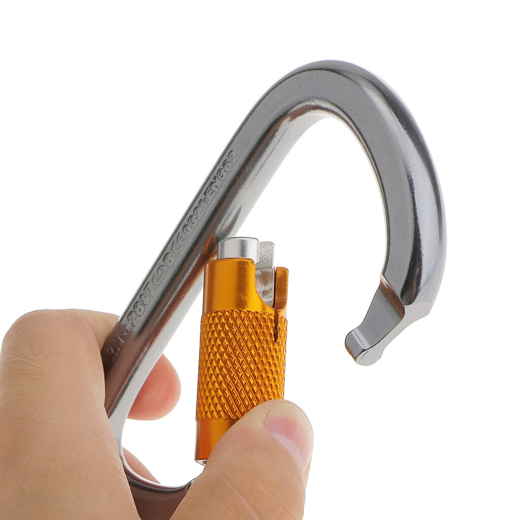 28KN Aluminium Alloy Rock Climbing Tree Rigging Carabiner Hook Rappelling Equipment Gear for Exploring Rappelling Rescue