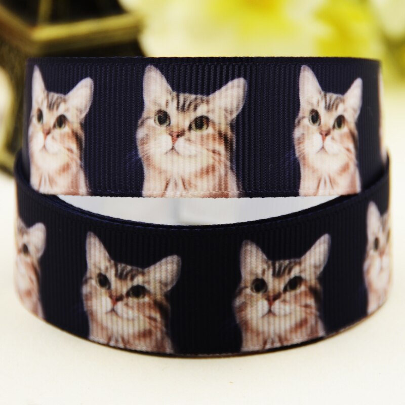 22Mm 25Mm 38Mm 75Mm Kat Cartoon Gedrukt Grosgrain Lint Partij Decoratie 10 Yards X-03421: Width 25MM