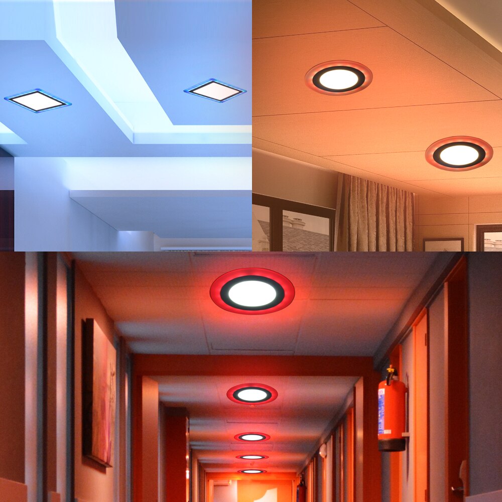 RGB LED Downlight 3W 6W 12W 18W Ronde Vierkante Verzonken Lamp AC 85-265V led Lamp Slaapkamer Keuken Indoor LED Spot Verlichting