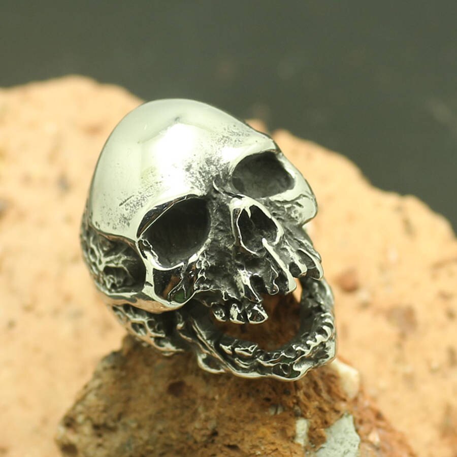 316L Stainless Steel Cool Evil Demon Skull Ring
