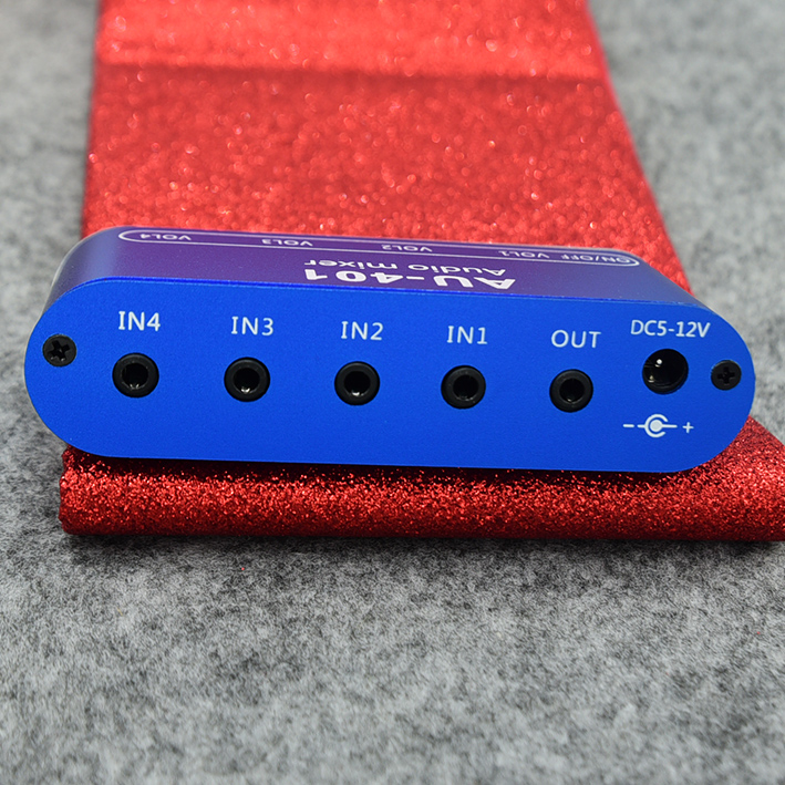 Stereo AUX mini JACK 3.5 mm Audio Mixer 4 Input to 1 output Individually Controls Board Sound mixing DIY Headphones Amplifier
