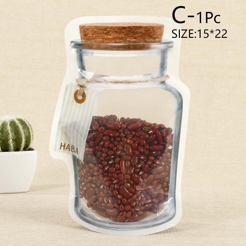 Kitchen Reusable Ziplock Bag Snack Biscuits Food Jar Bag Food Jar Bag Jar Zipper Bags Reusable Reusable Port: 3