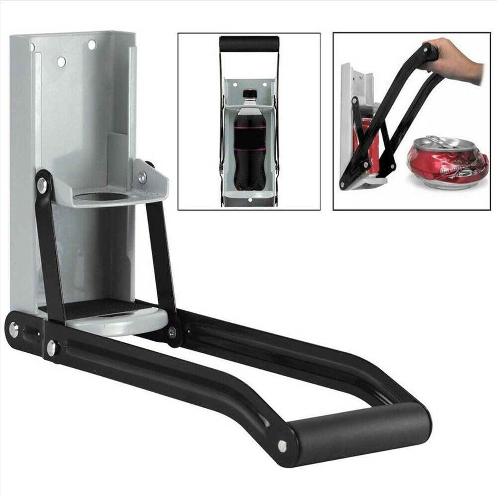 16oz. Aluminum Can Crusher & Bottle Opener Soda Can Compactor for Recycling