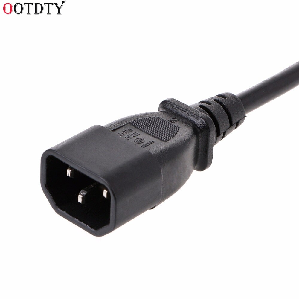 Male to Female C14 C13 PLug PDU Extension Power Cable Connector Right Angle