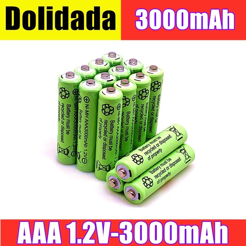 2/4/8/12/20Pcs 100% Originele Aaa 3000 Mah 1.2 V Oplaadbare Batterij aaa 3000 Mah Ni-Mh Oplaadbare 1.2 V 2A Batterij