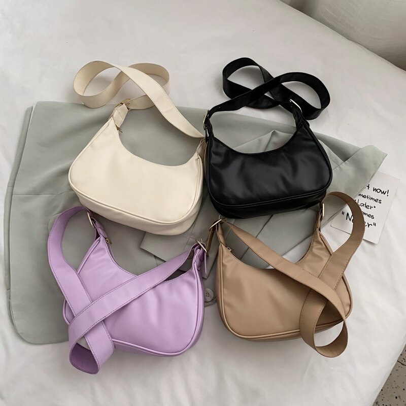 Retro PU Leder Frauen Hobos Kleine Schulter Damen Unterarm Tasche Messenger Taschen Weiblichen Umhängetasche Tote Geldbörse Handtaschen