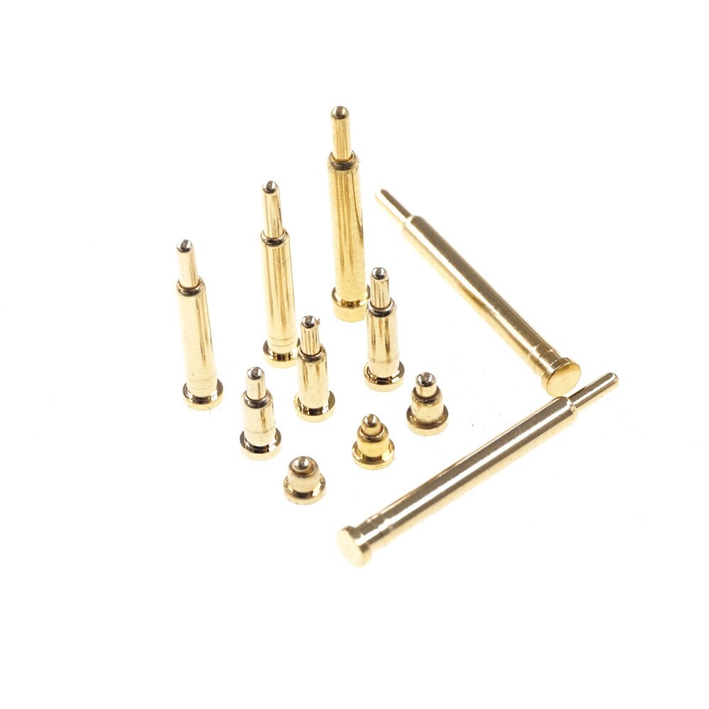 10 st fjäder pogo stift kontakt diameter 2.0 mm höjd 2.0 2.5 3.0 3.5 4.0 5.0 6.0 7.0 8.0 9.0 10.0 12.0 14.0 16.0 18.0 mm smd