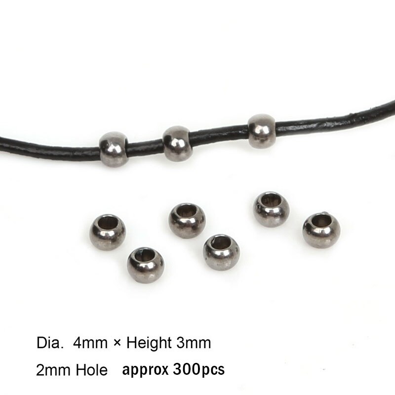 30-200 sztuk złota/rod/Gun metalowe plastikowe CCB Big Hole Spacer Looose koraliki do tworzenia biżuterii Dia 4mm,6mm,8mm,10mm,12mm: 4mm gun metal