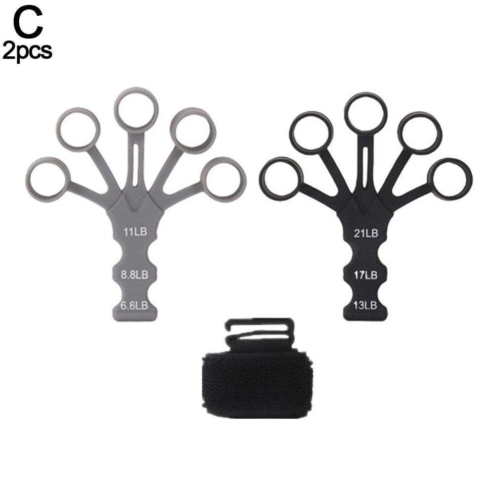 Ejercitador de agarre de silicona para dedos, fortalecedor de dedos, entrenamiento de guitarra, gimnasio, Fitness, entrenador, accesorios de equipo deportivo: YELLOW