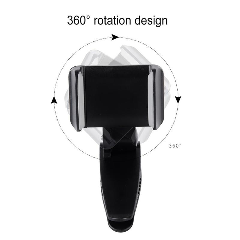 US Car Sun Visor Clip Mount GPS Mobile Phone Holder Stand Bracket 360° Rotatable