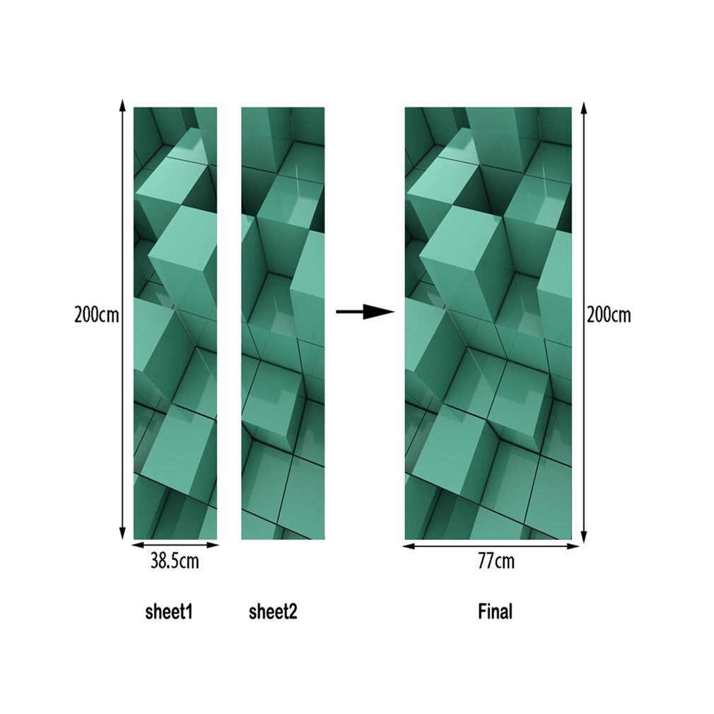 Waterproof Wall Stickers Mural Bedroom 3D Waterproof Door Sticker