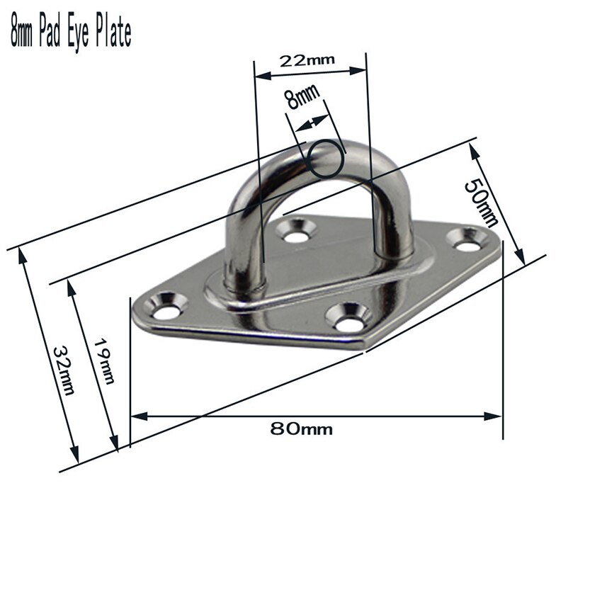 Kit para colgar hamaca de alta resistencia, gancho de acero inoxidable, tornillos de gancho de techo multiusos para columpio, Yoga, silla, árbol