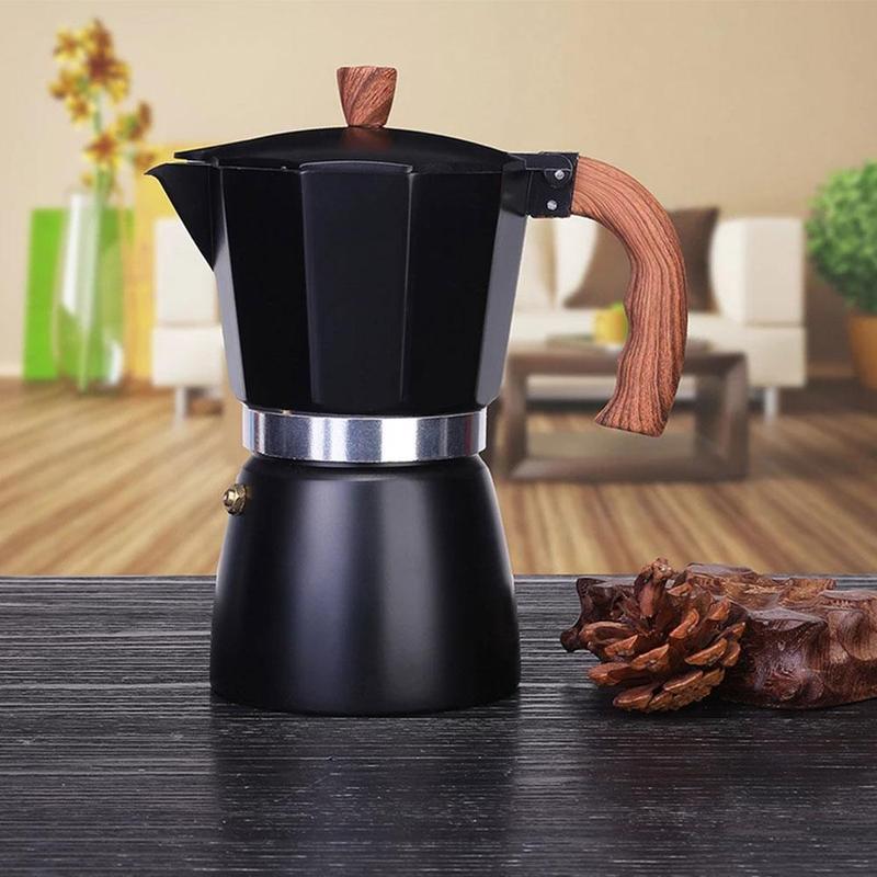 Kaffebryggare perkolator gryta spis topp italiensk stil espressoböna 150/300ml moka gryta kaffekanna