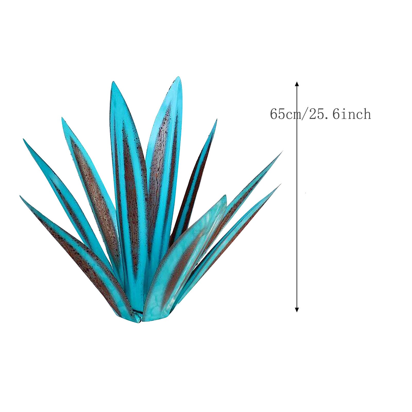Sculpture rustique en métal avec 9 feuilles de Tequila, décoration de jardin, signes de jardin, 27cm/35cm/65cm: SB
