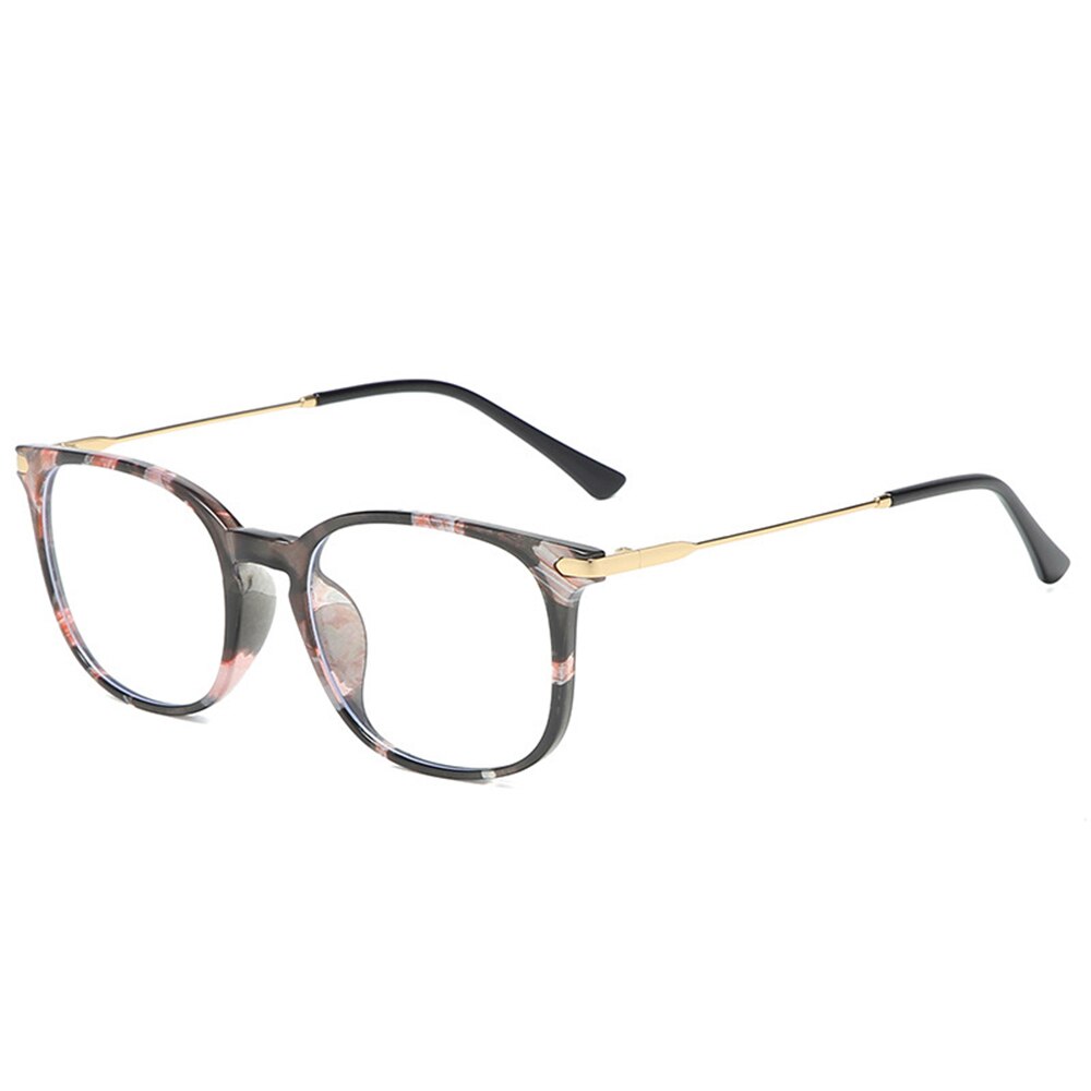 LG8815 lunettes d'ordinateur bloquantes de lumière bleue pour Anti UV et oculaire cadre rond coréen lentille claire pour femmes lunettes pour hommes: Black Red