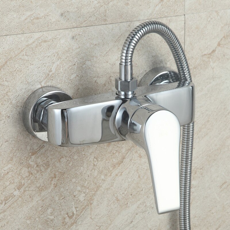 Bathroom Mixer Bath Tub Brass Chrome Mixing Control Valve Wall Mounted Shower Faucet Cold And Concealed Faucet