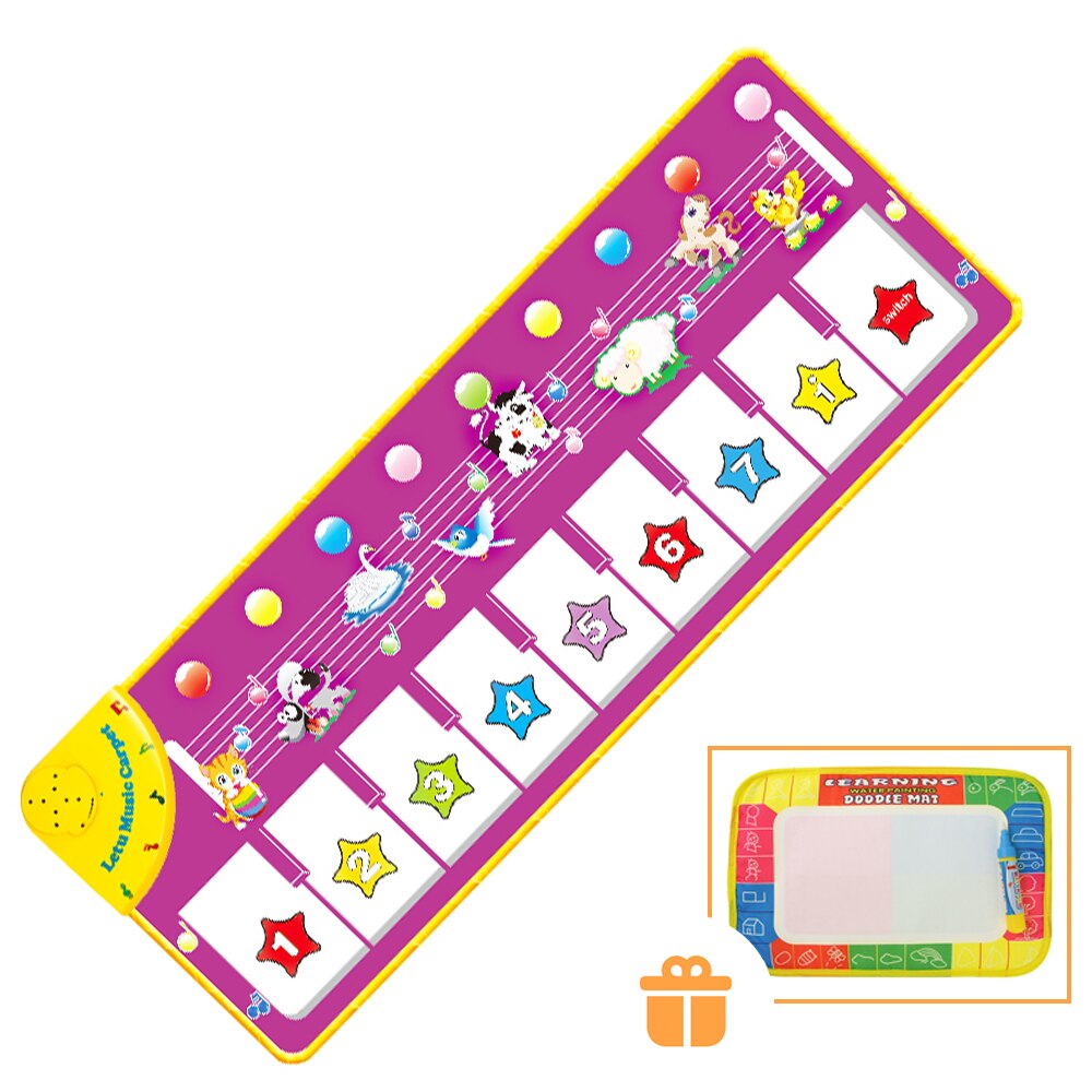 110x36cm Musicale pianoforte Zerbino Del Gioco Del bambino Zerbino Giocattolo Strumento Musicale Zerbino Gioco Tappeto di Musica Giocattoli Educativi Giocattoli per I Bambini Regalo di Natale: B 110X36CM con scatola