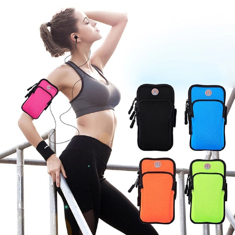 Bsliufang Universele Waterdichte Sport Arm Running Band Voor Universal 4-6 Inch Mobiele Telefoon Zak Mannen Vrouwen Rits Arm tas