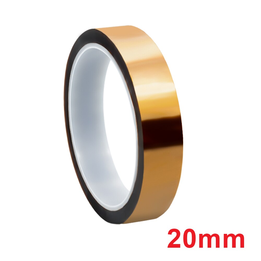 for Kapton Tape 6mm 10mm 20mm 30mm Polyimide Golden Finger High Temperature Heat Tapes Electronic Industry Sticker 100ft 33m: 20mm