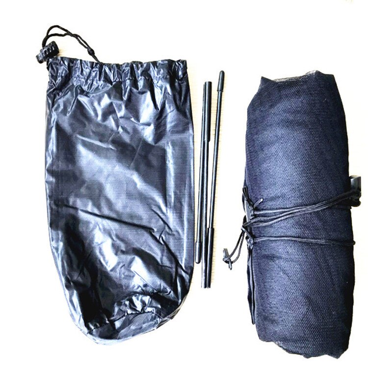 Installation-free and Easy to Carry Insect-proof Mosquito Net for Outdoor Travel Fishing Rod Retractable Mosquito Net Black