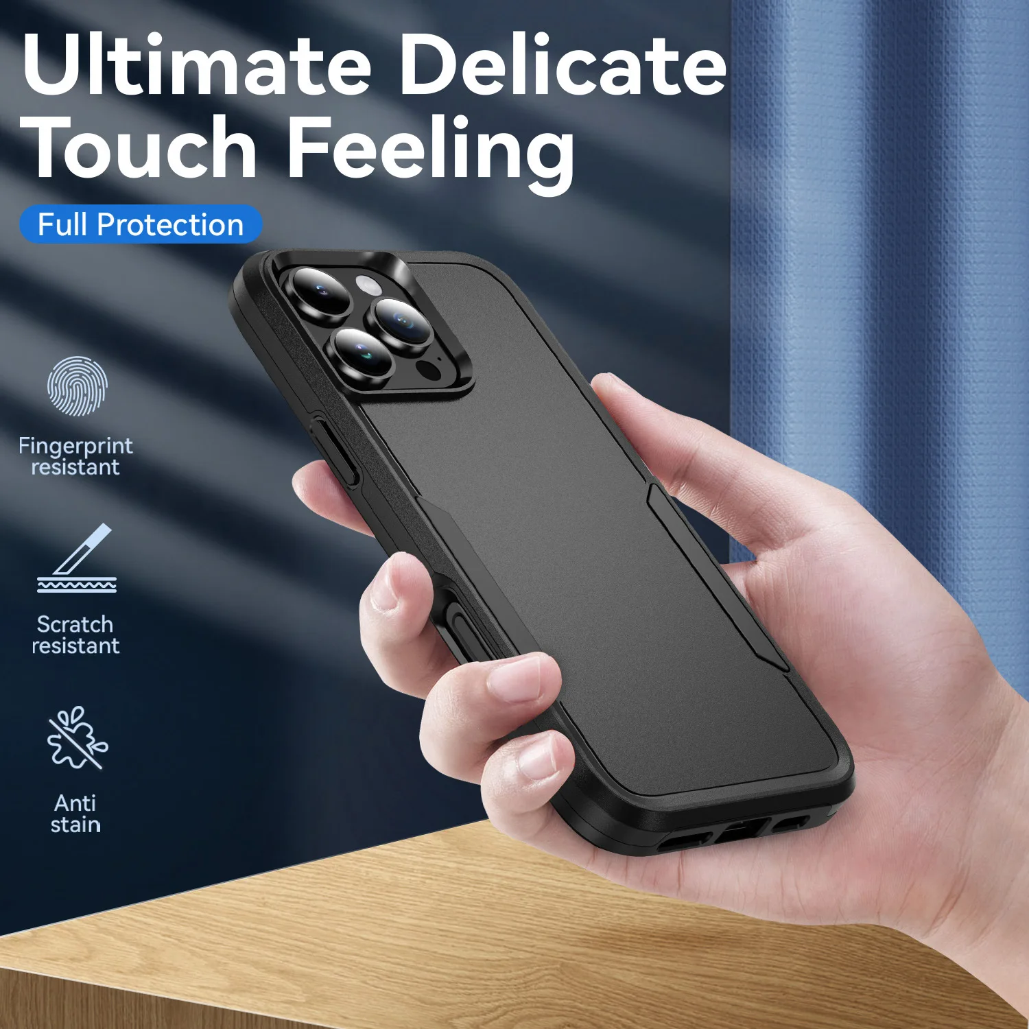 Kraftigt pansarskal till apple iphone 16 pro max 16 pro 16 plus 16 stötsäkert fallskyddande hårt skyddsfodral telefontillbehör